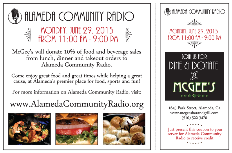 2015 Dine & Donate at McGee's